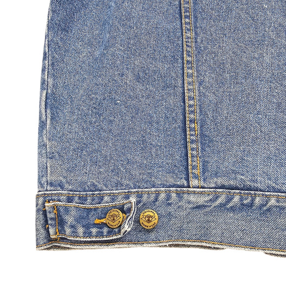 Vintage Pepe Jean Jackent Mens Medium Blue 80s Trucker Style Denim Stone Wash - Picture 7 of 16